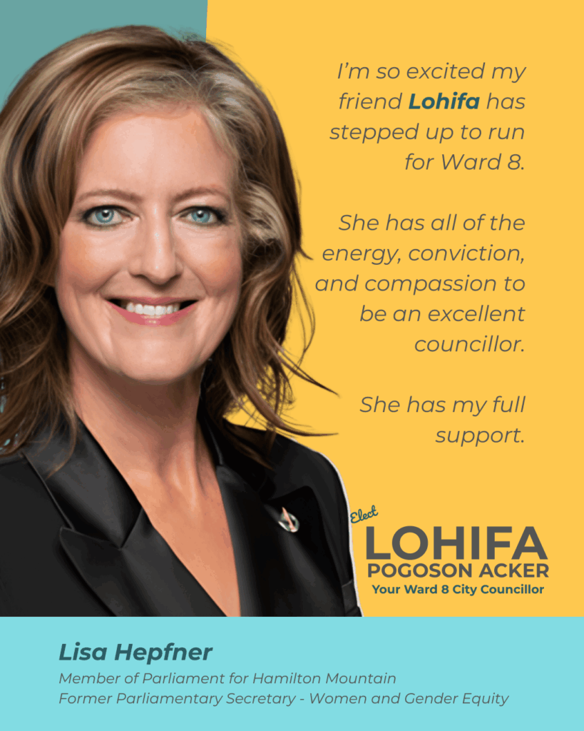 Graphic of quote from Lisa Hepfner's endorsement